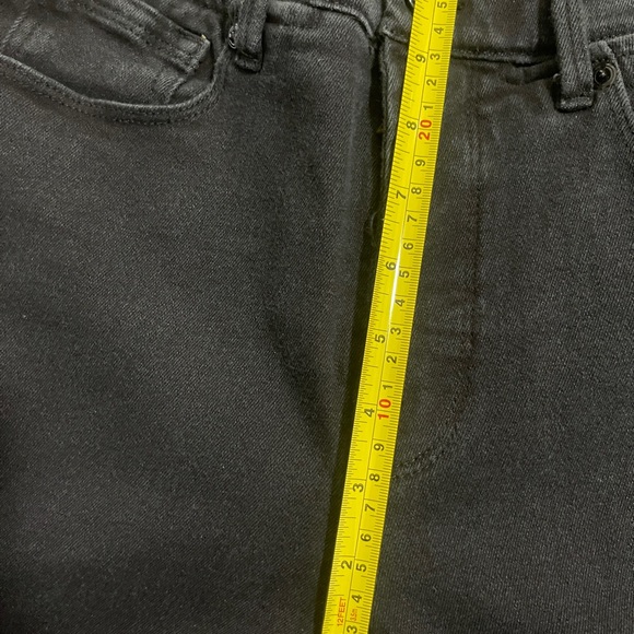 Good American Jeans Size 6 Ash Black Waist Slit High Rise Skinny Denim GLSW419T - Picture 13 of 14